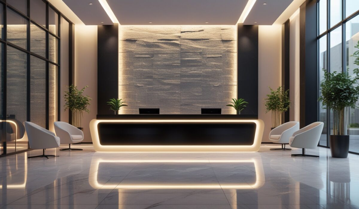 Leonardo_Phoenix_10_A_modern_corporate_reception_area_featurin_0